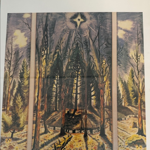 Glory To God 11”x14” Watercolor print by Charles Ephraim Burchfield and Frame - Picture 8 of 10